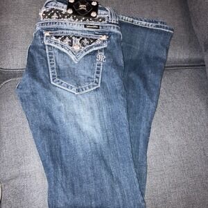 Miss Me Bling Denim Bootcut Jeans Size 30 Style JP6076B Y2 Color: VTG 63 Y2K